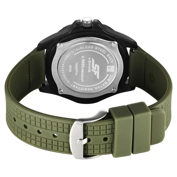 SF Sporty Green Dial Polyurethane Strap Watch for Men 7930pp18w - KRISHNA WATCH COMPANY