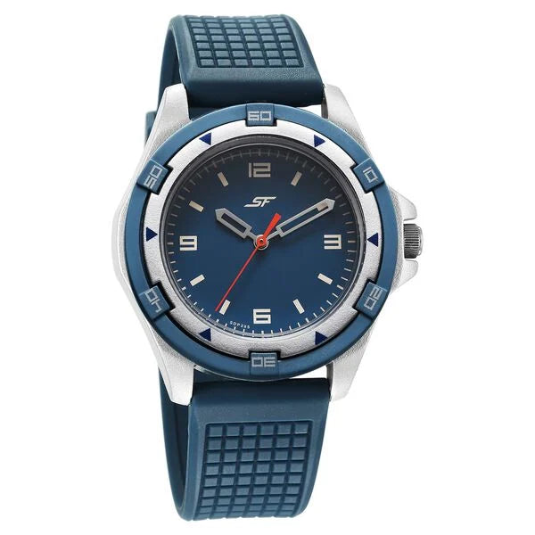 SF Sporty Blue Dial Polyurethane Strap Watch for Men 7930pp21w - KRISHNA WATCH COMPANY
