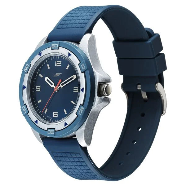 SF Sporty Blue Dial Polyurethane Strap Watch for Men 7930pp21w - KRISHNA WATCH COMPANY