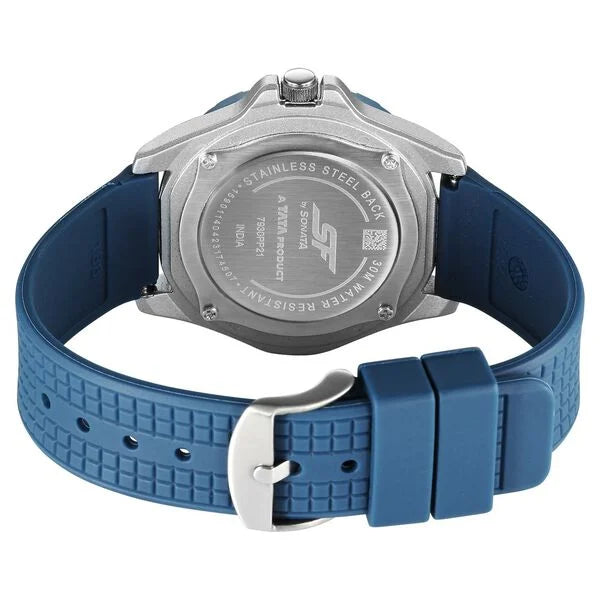 SF Sporty Blue Dial Polyurethane Strap Watch for Men 7930pp21w - KRISHNA WATCH COMPANY