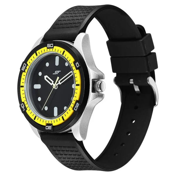 SF Sporty Black Dial Polyurethane Strap Watch for Men 7930pp22w - KRISHNA WATCH COMPANY