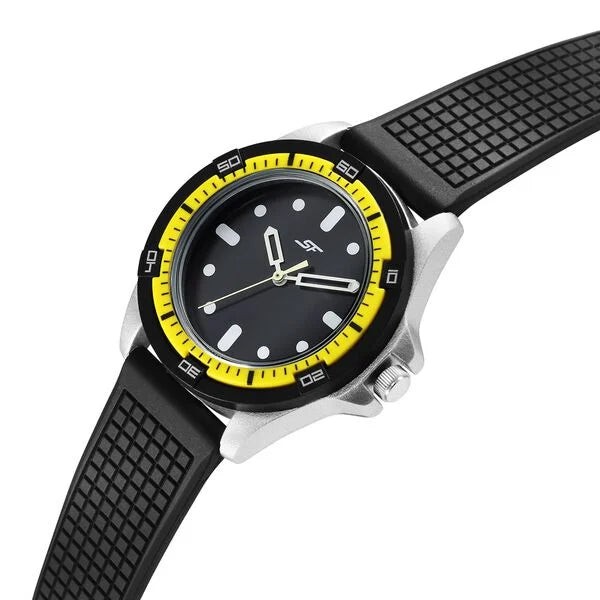 SF Sporty Black Dial Polyurethane Strap Watch for Men 7930pp22w - KRISHNA WATCH COMPANY