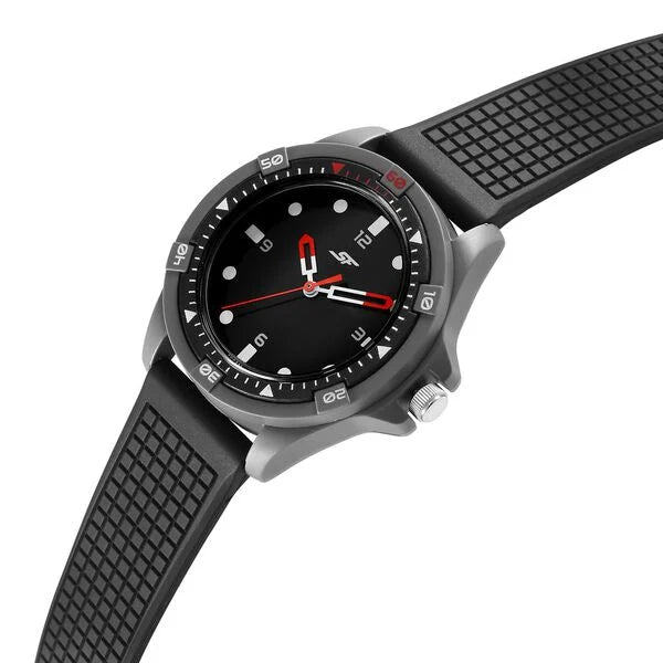 SF Sporty Black Dial Polyurethane Strap Watch for Men 7930pp23w - KRISHNA WATCH COMPANY