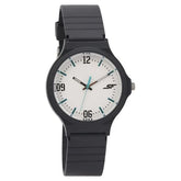 SF Quartz Analog White Dial Plastic Strap Watch for Men 7964pp07w