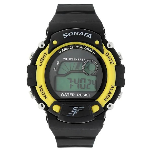 SF Digital Dial Plastic Strap Watch for Men 7982pp01 - KRISHNA WATCH COMPANY
