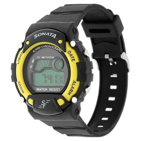 SF Digital Dial Plastic Strap Watch for Men 7982pp01 - KRISHNA WATCH COMPANY