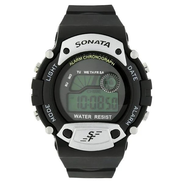 SF Digital Dial Plastic Strap Watch for Men 7982pp02 - KRISHNA WATCH COMPANY