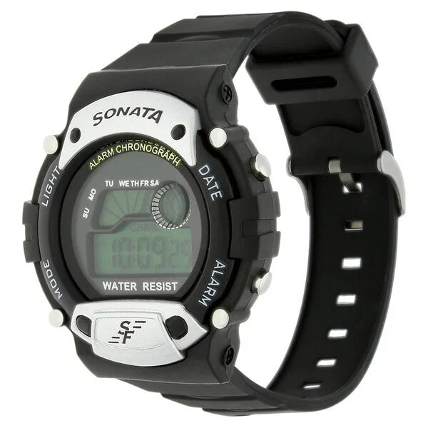 SF Digital Dial Plastic Strap Watch for Men 7982pp02 - KRISHNA WATCH COMPANY