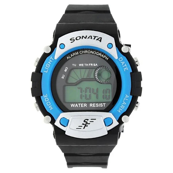 SF Digital Dial Plastic Strap Watch for Men 7982pp04 - KRISHNA WATCH COMPANY