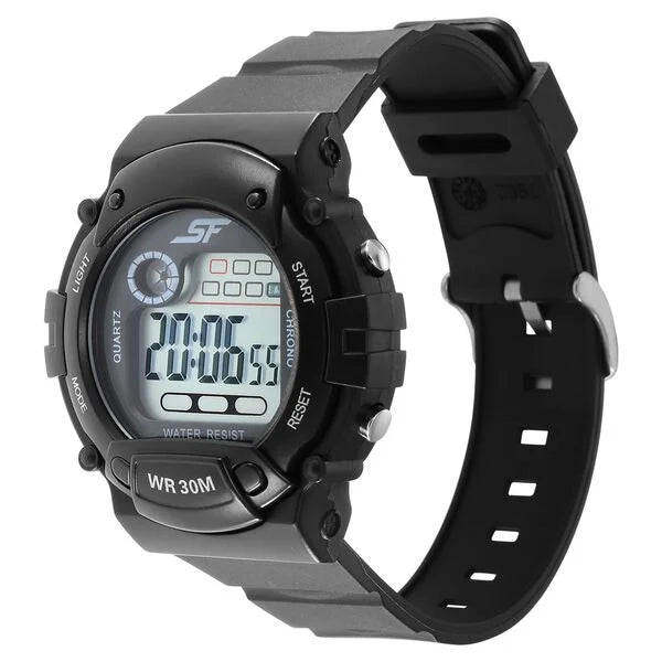 Sonata Digital Dial Black Plastic Strap Watch for Men 7982pp09 - KRISHNA WATCH COMPANY