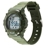 Sonata Digital Dial Green Plastic Strap Watch for Men - 7982PP12