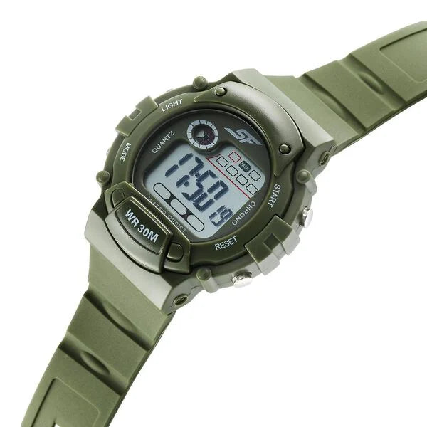 Sonata Digital Dial Green Plastic Strap Watch for Men - 7982PP12 - KRISHNA WATCH COMPANY