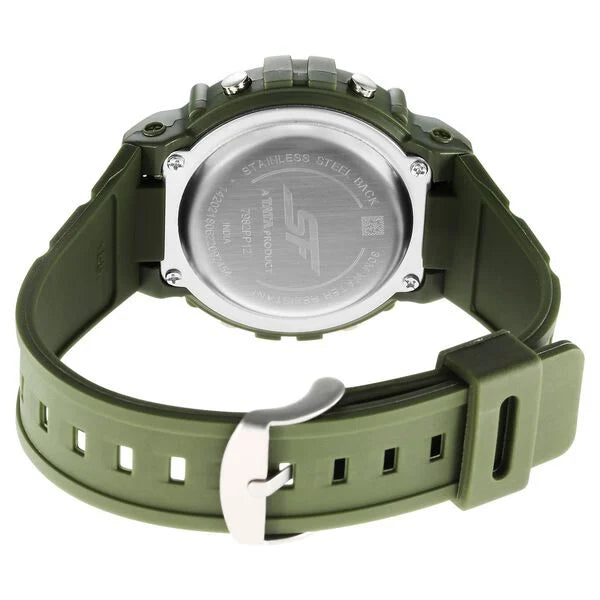 Sonata Digital Dial Green Plastic Strap Watch for Men - 7982PP12 - KRISHNA WATCH COMPANY