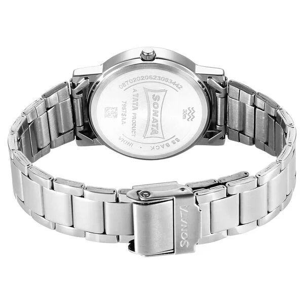 Sonata Classic Quartz Analog Blue Dial Watch for Men - 7987SM06W - KRISHNA WATCH COMPANY