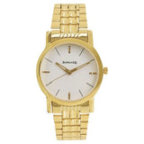 Sonata White Dial Golden Metal Strap Watch - 7987YM05W