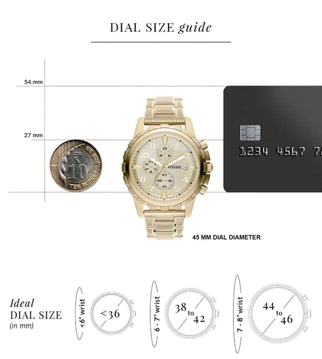 FOSSIL Dean Analog Watch for Men FS4867 - KRISHNA WATCH COMPANY