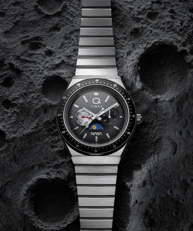 TIMEX Q Timex NASA 40mm Stainless Steel Bracelet Watch - TW2Y56700 - KRISHNA WATCH COMPANY