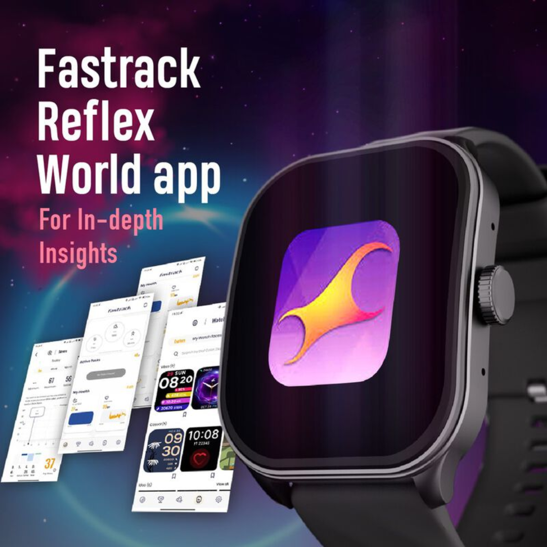 Fastrack Reflex Power|1.96" Super AMOLED Arched Display|SingleSync BT Calling|410 x 502 Pixel Resolution|IP68 WR 38086PP06 - KRISHNA WATCH COMPANY