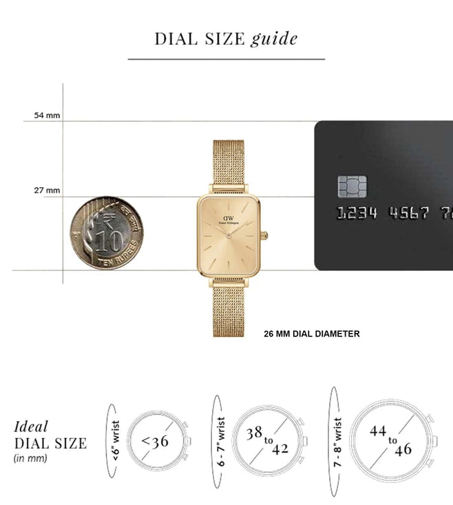 DANIEL WELLINGTON Quadro Analog Watch for Women - DW00100485 - KRISHNA WATCH COMPANY