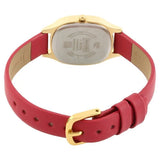 Sonata Quartz Analog Red Dial Leather Strap Watch for Women - 8060YL03
