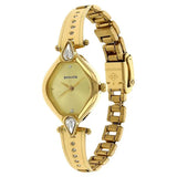 Sonata Quartz Analog Champagne Dial Stainless Steel Strap Watch for Women 8063YM02