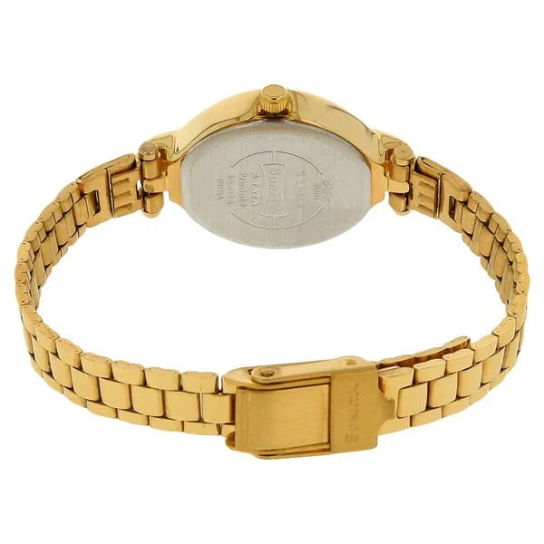 Sonata Quartz Analog Champagne Dial Stainless Steel Strap Watch for Women ns8064ym01 / 8064ym01 - KRISHNA WATCH COMPANY