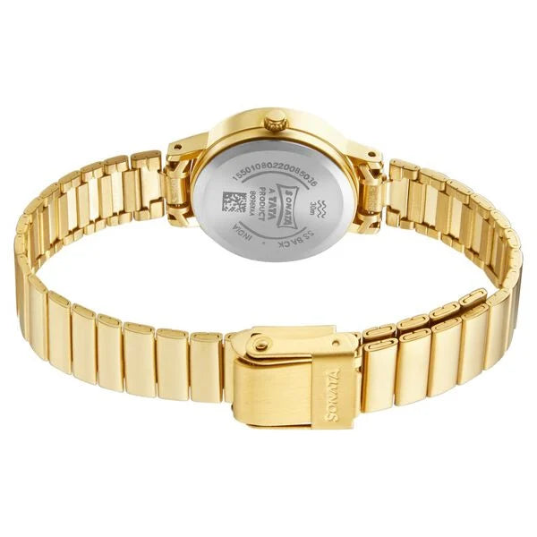 Sonata Essentials White Dial Women Watch 8096YM07 - KRISHNA WATCH COMPANY