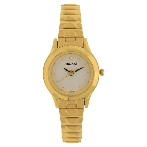 Sonata Quartz Analog Watch for Women - 8098YM01 - KRISHNA WATCH COMPANY