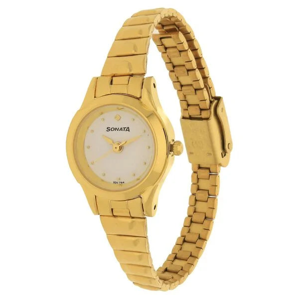 Sonata Quartz Analog Watch for Women - 8098YM01 - KRISHNA WATCH COMPANY