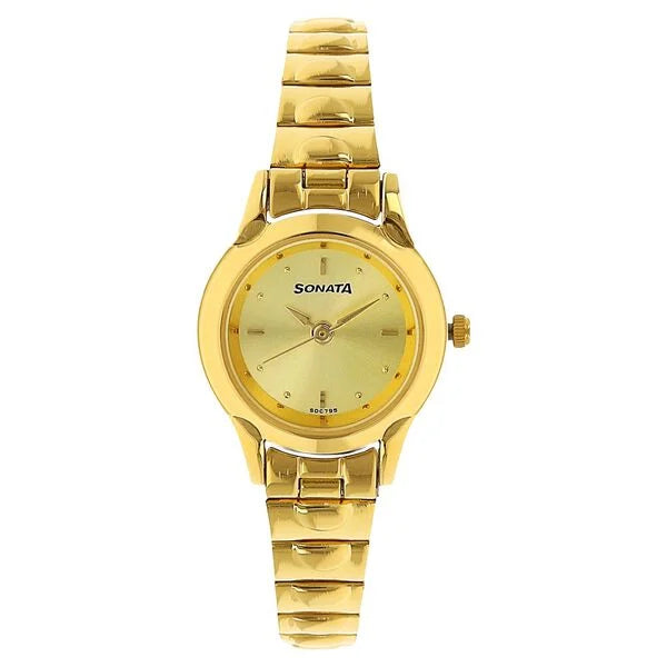 Sonata Quartz Analog Watch for Women - 8098YM02 - KRISHNA WATCH COMPANY