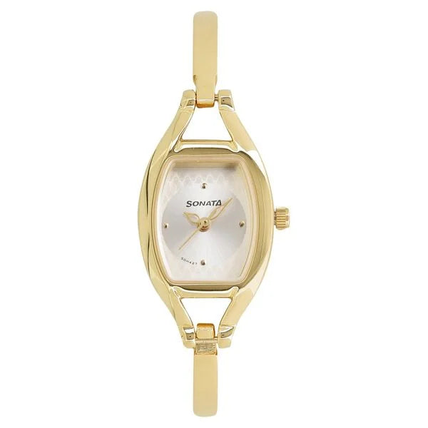 Sonata Pankh Silver Dial Women Watch With Metal Strap - 8114YM06