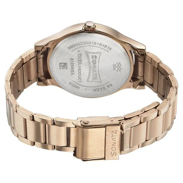 Sonata Blush It Up Maroon Dial Women Watch 8123wm02 - KRISHNA WATCH COMPANY