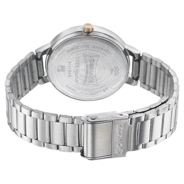 Sonata Play Silver Dial Women Watch 8141km02 - KRISHNA WATCH COMPANY