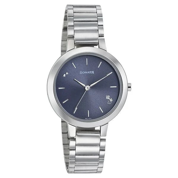 Sonata Play Silver Dial Women Watch 8141sm07 - KRISHNA WATCH COMPANY