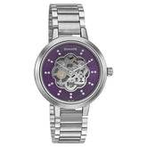 Sonata Unveil Quartz Multifunction Purple Dial Watch for Women - 8141SM13