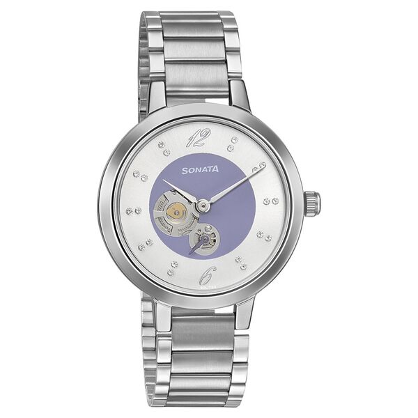 Sonata Unveil Quartz Multifunction Stainless Steel Strap Watch for Women 8141sm14 - KRISHNA WATCH COMPANY