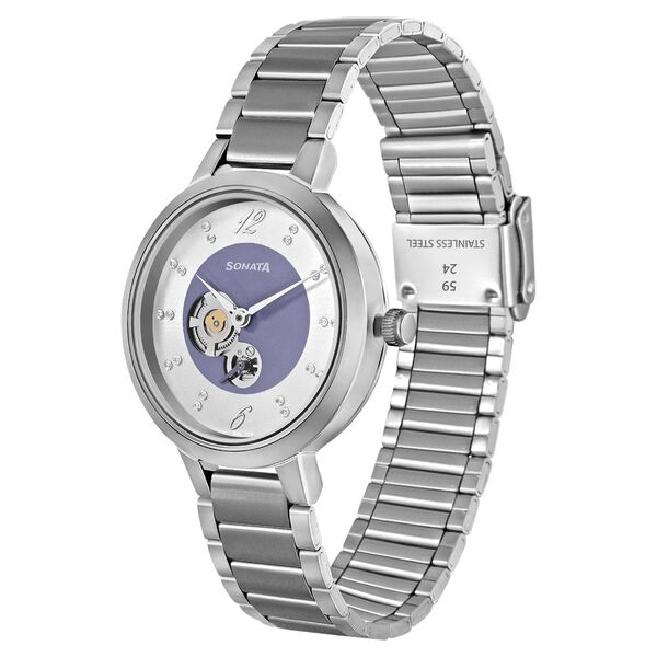 Sonata Unveil Quartz Multifunction Stainless Steel Strap Watch for Women 8141sm14 - KRISHNA WATCH COMPANY