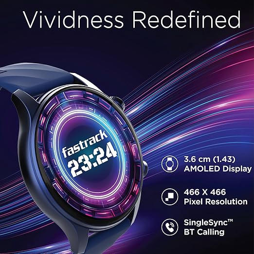 Fastrack Vivid Pro Smart dial Silicone Strap Watch for Unisex - 38110PP03 - KRISHNA WATCH COMPANY
