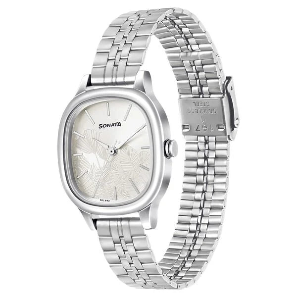 Sonata Linnea Silver Dial Women Watch 8173sm01 - KRISHNA WATCH COMPANY