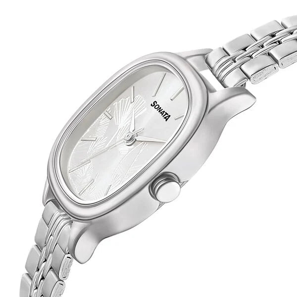 Sonata Linnea Silver Dial Women Watch 8173sm01 - KRISHNA WATCH COMPANY