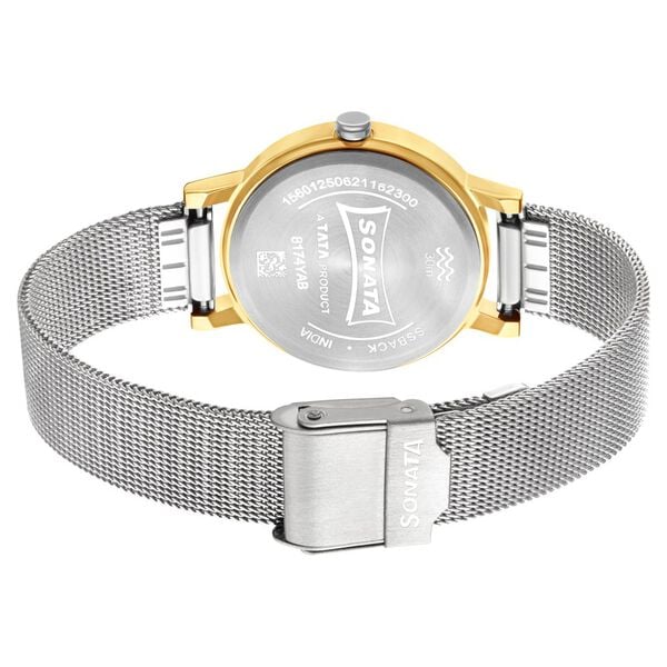 Sonata Linnea Silver Dial Women Watch With Stainless Steel Strap 8174bm01 - KRISHNA WATCH COMPANY