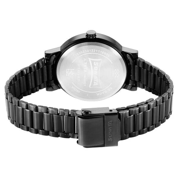 Sonata Ladies Essentials Grey Dial Stainless Steel Strap Watch for Women 8174NM01 - KRISHNA WATCH COMPANY