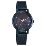 Sonata Quartz Analog Blue Stainless Steel Strap for Women - 8174QM01