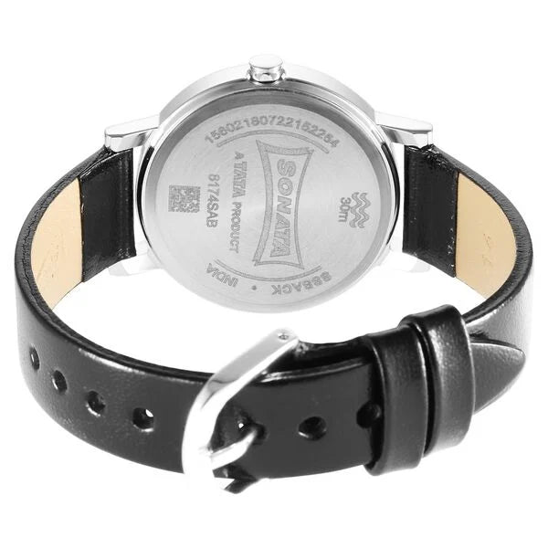 Sonata Ladies Essentials Silver Dial Watch for Women - 8174SL01 - KRISHNA WATCH COMPANY