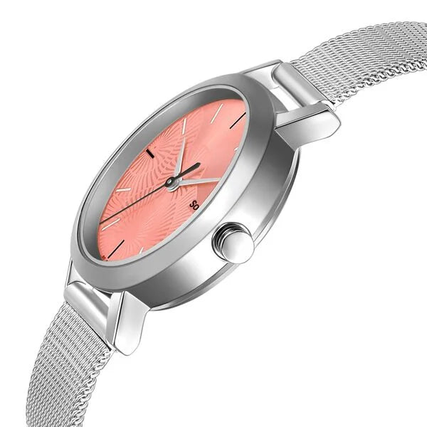 Sonata Linnea Pink Dial Women Watch 8174sm02 - KRISHNA WATCH COMPANY