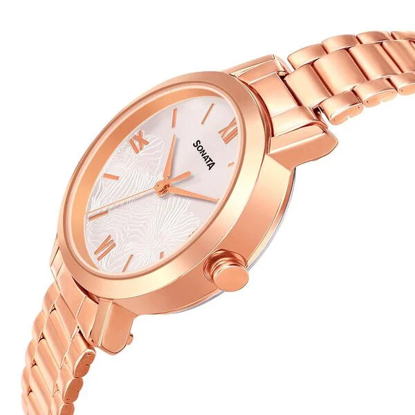 Sonata Linnea Silver Dial Women Watch With Stainless Steel Strap 8174WM01 - KRISHNA WATCH COMPANY