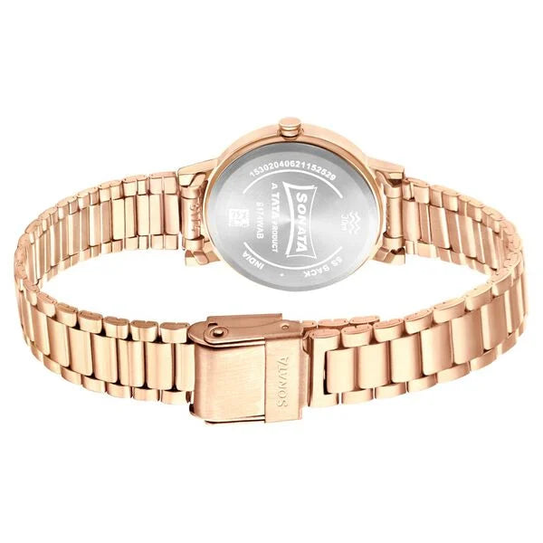 Sonata Linnea Silver Dial Women Watch With Stainless Steel Strap 8174WM01 - KRISHNA WATCH COMPANY