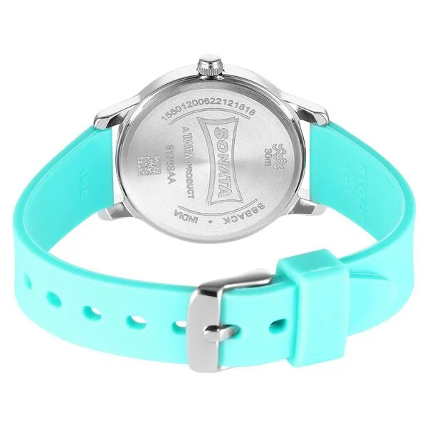 Sonata Splash Green Dial Women Watch With Plastic Strap ns8178sp01 / 8178sp01 - KRISHNA WATCH COMPANY