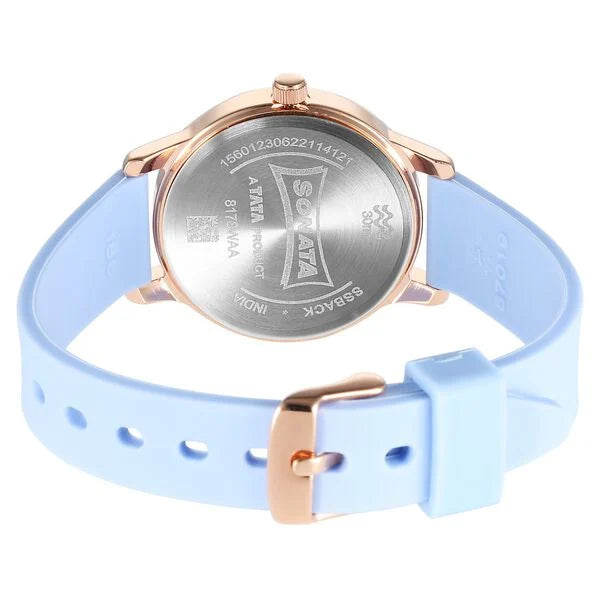Sonata Splash Silver Dial Women Watch With Plastic Strap - 8178WP01 - KRISHNA WATCH COMPANY