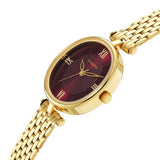 Sonata Classic Gold Maroon Dial Metal Strap Watch for Women 8181ym01 - KRISHNA WATCH COMPANY